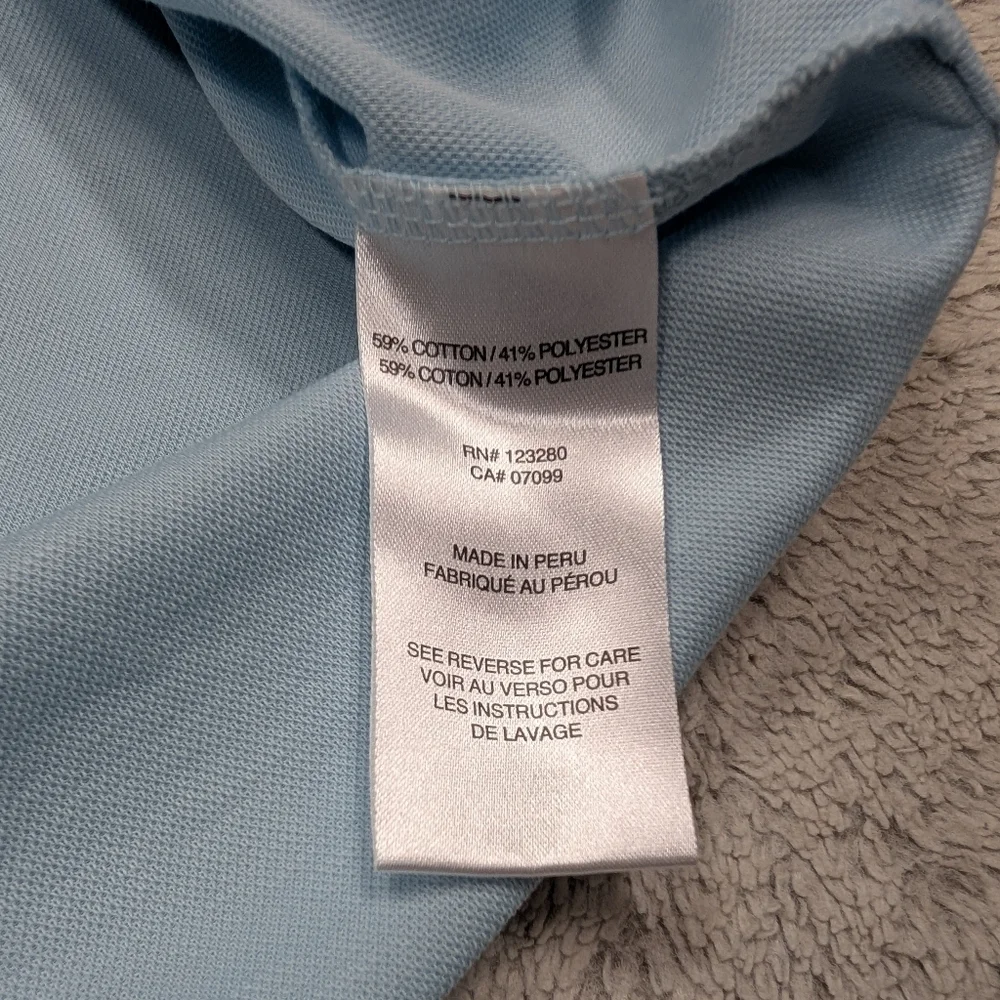 Travis Mathew Shirt Mens XXL Blue Light Kalama Cove Golf Polo Casual Cotton